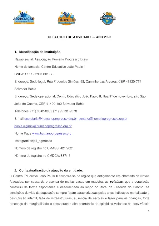 RELATORIO DE ATIVIDADES 2023 CMASS DEF